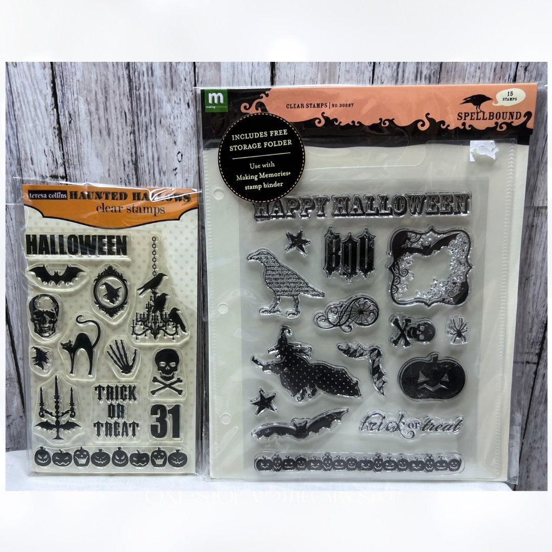 Teresa Collins HALLLOWEEN Haunted Hallows Spellbound Rubber Stamps