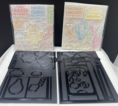 Diamond Press PULL TAB REVEAL Gift Card Holder Interactive Rubber Stamps Dies