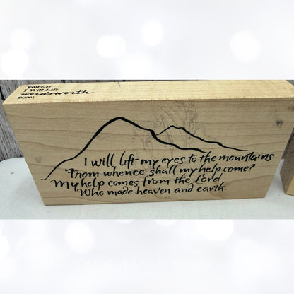 Wordsworth REJOICE Religious Mountains Bible Journaling Rubber Stamps Set of 4