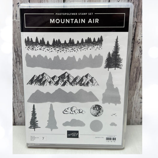 Stampin Up MOUNTAIN AIR Landscape Nature Rubber Stamps