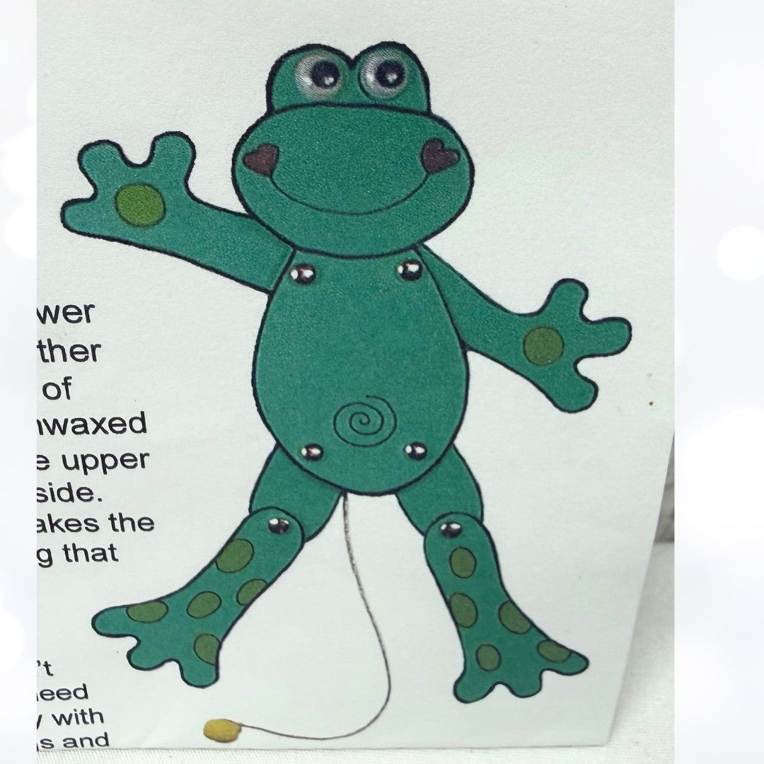 Make An Impression FROG PUPPET Interactive Unmounted Red Rubber Stamps