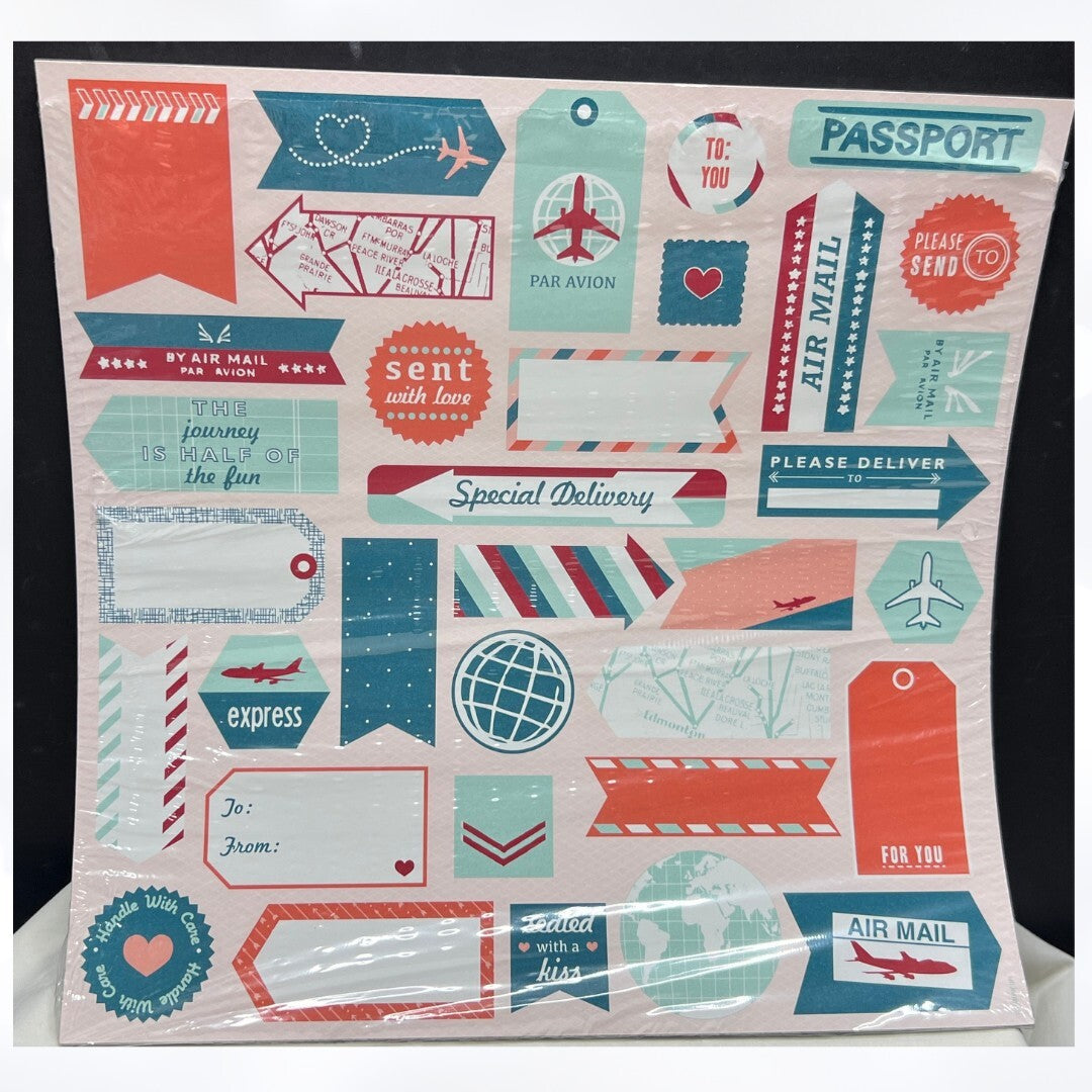 Stampin Up SENT WITH LOVE 12x12 Paper DSP Cardstock 10 Sheets
