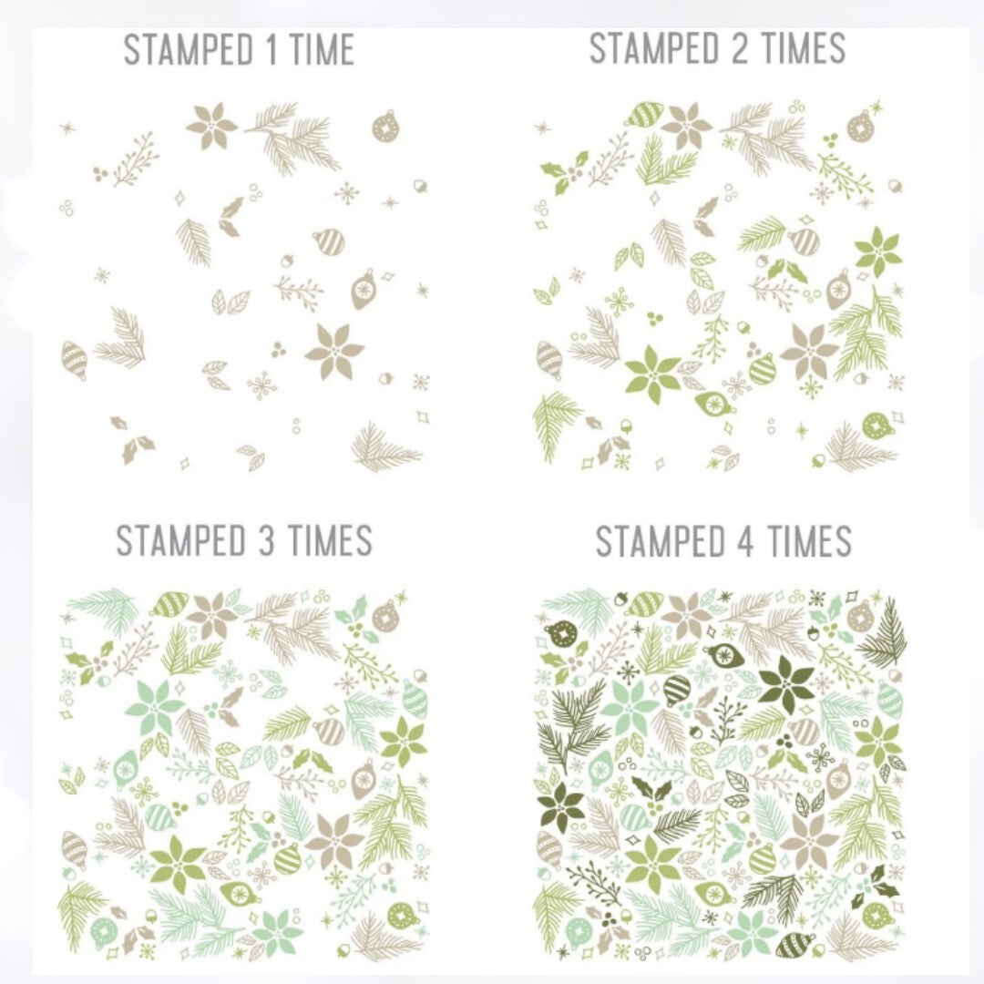 Concord & 9th SWEATER WEATHER Deck the Halls Christmas Turnabout Rubber Stamps
