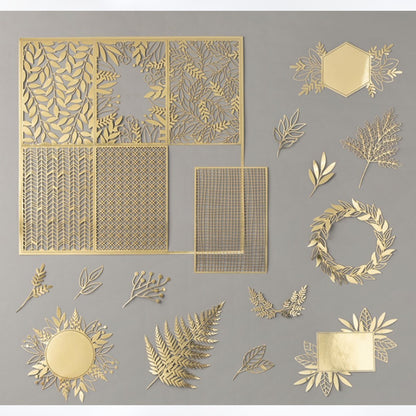 Stampin Up FOREVER GOLD Dandy Lasercuts Foil Die Cuts 