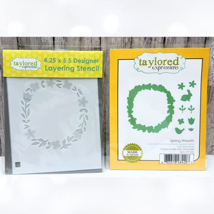Taylored Expressions SPRING WREATH Easter Dies & Stencils