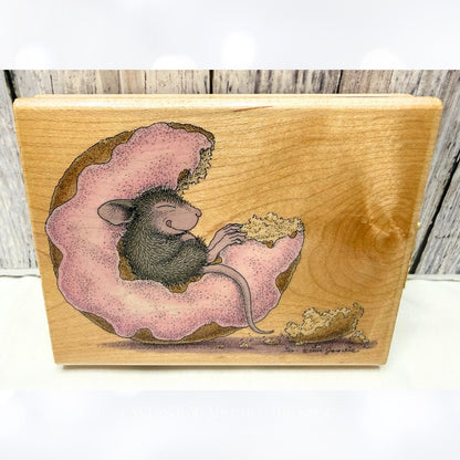 House Mouse DONUT BLISS Muzzy Mice Rubber Stamp