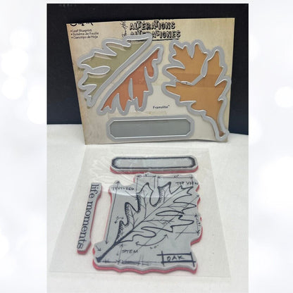 Tim Holtz LEAF BLUEPRINT Leaves Autumn Fall Rubber Stamps Dies