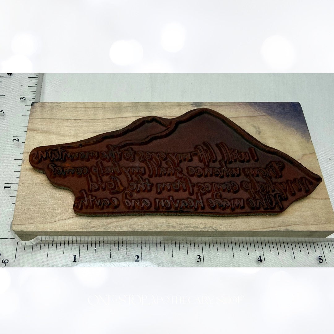 Wordsworth REJOICE Religious Mountains Bible Journaling Rubber Stamps Set of 4