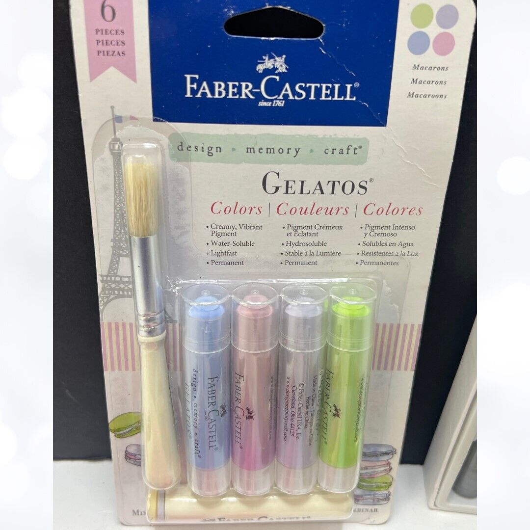 Faber Castell GELATOS Pastels Macarons Mixed Media Lot of 34