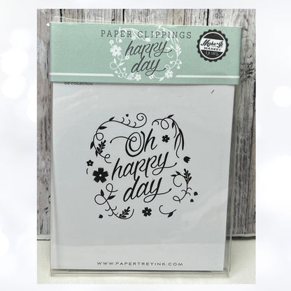Papertrey Ink HAPPY DAY Floral Rubber Stamps
