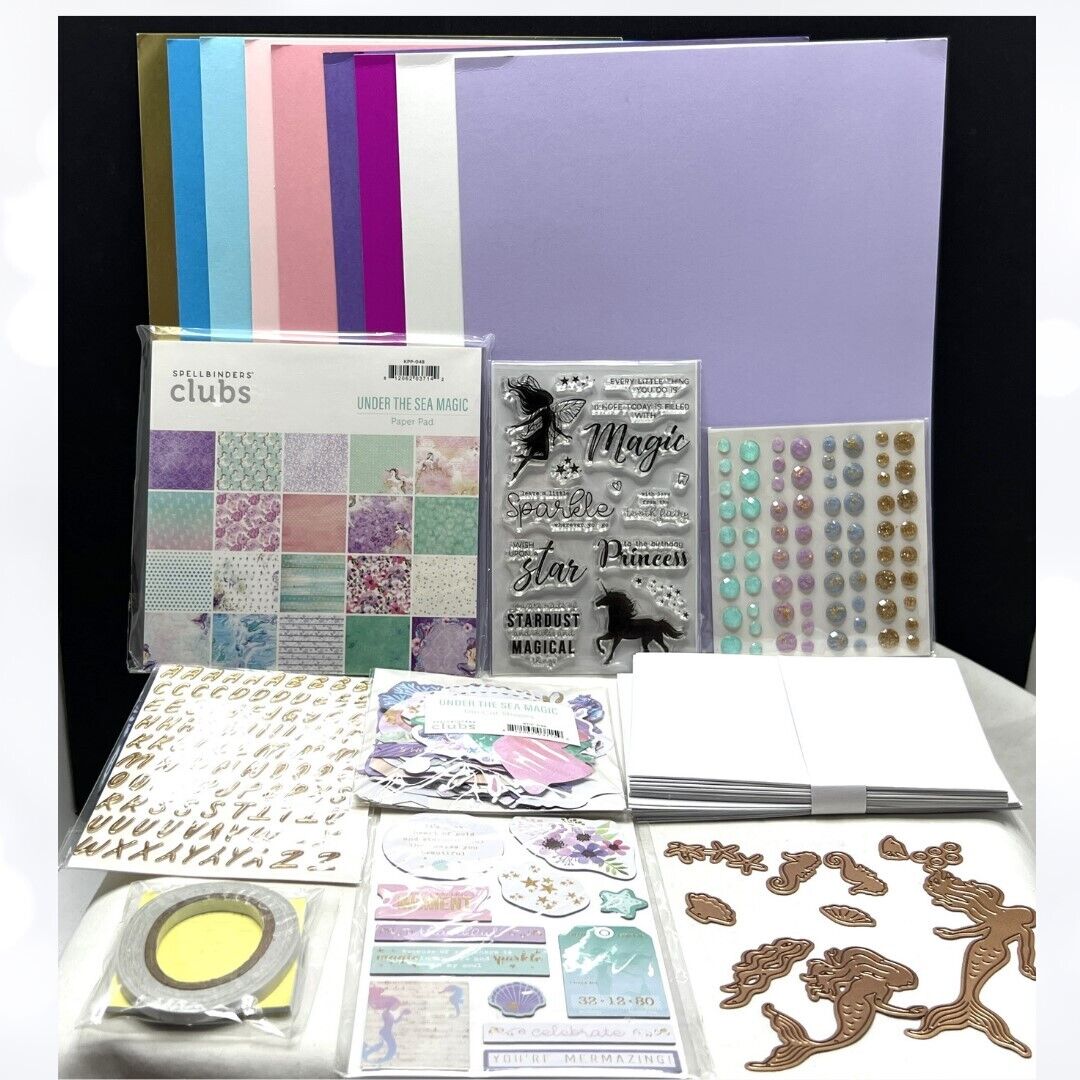 Spellbinders UNDER THE SEA MAGIC Mermaid Card Kit of the Month July 2022