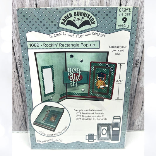 Karen Burniston ROCKING RECTANGLE 1089 Pop-Up Interactive Card Making Dies