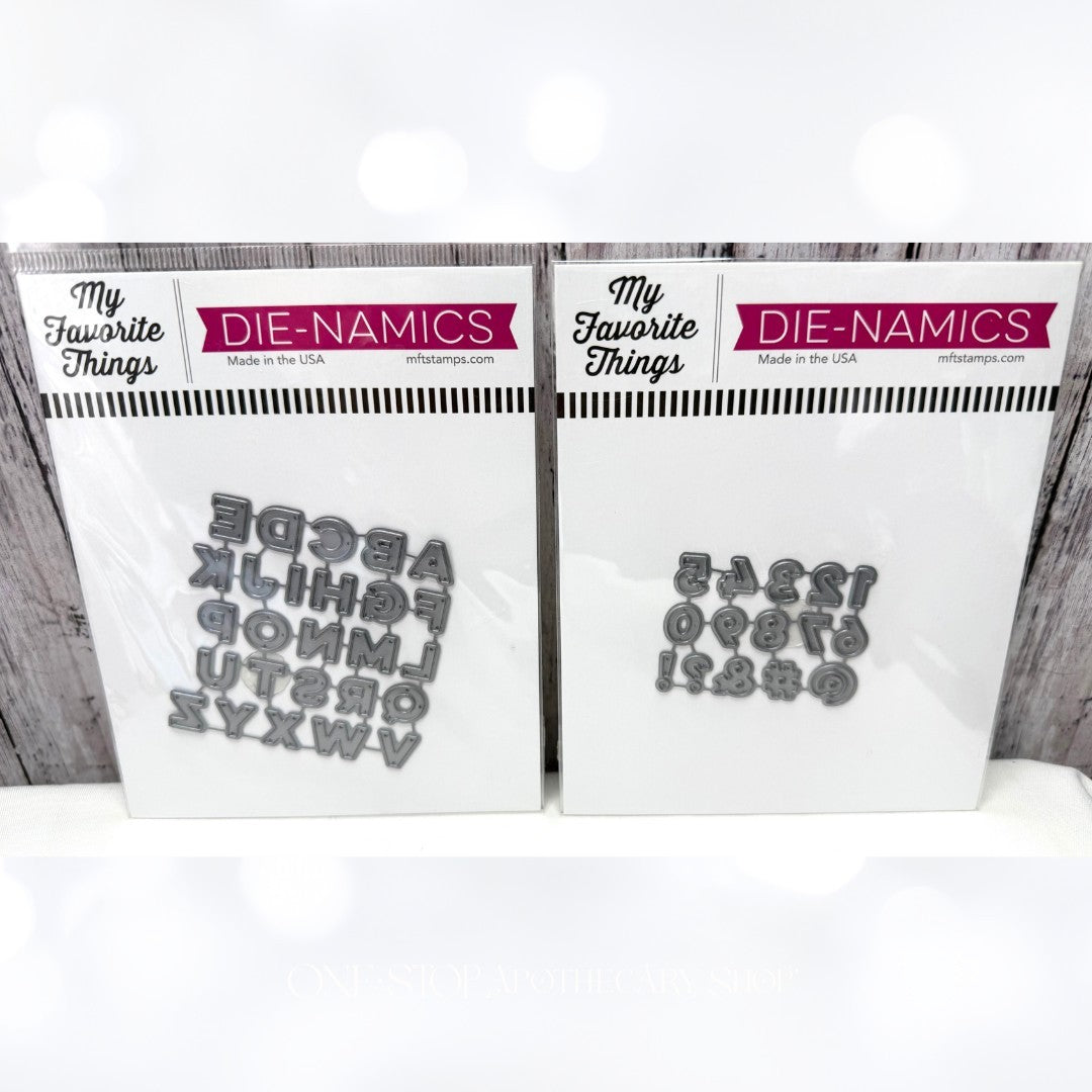 My Favorite Things CAPTION ALPHABET Letters Mini Numbers Dies
