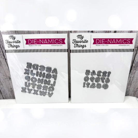 My Favorite Things CAPTION ALPHABET Letters Mini Numbers Dies