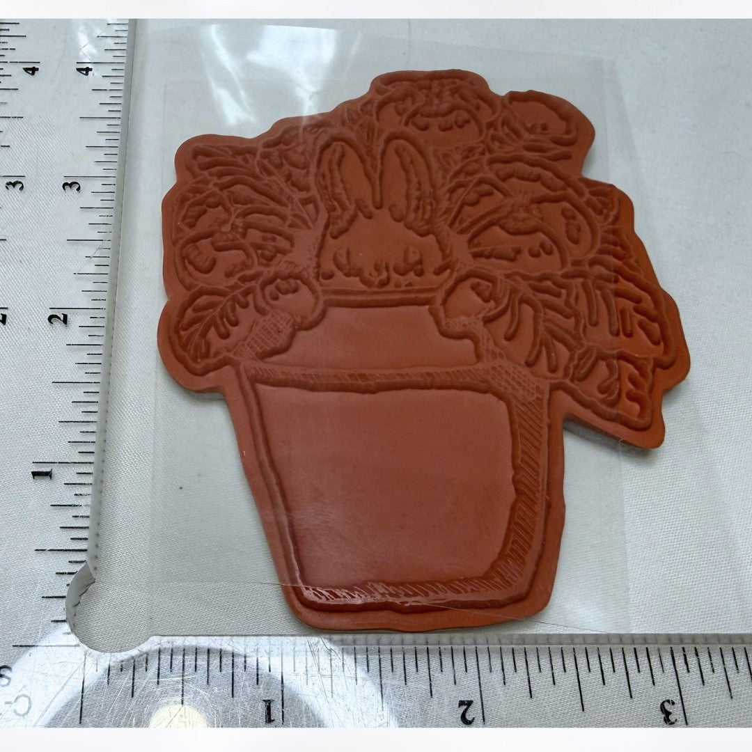 Penny Black PANSY BUNNY Dreaming Geraniums Rabbit Margaret Sherry Rubber Stamps