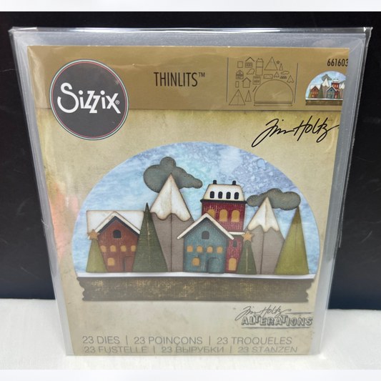 Tim Holtz SNOWGLOBE Christmas Holiday Village 661603 Thinlits Dies
