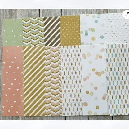 Stampin Up LULLABY Baby Shower 12x12 DSP Cardstock Paper 12 Sheets