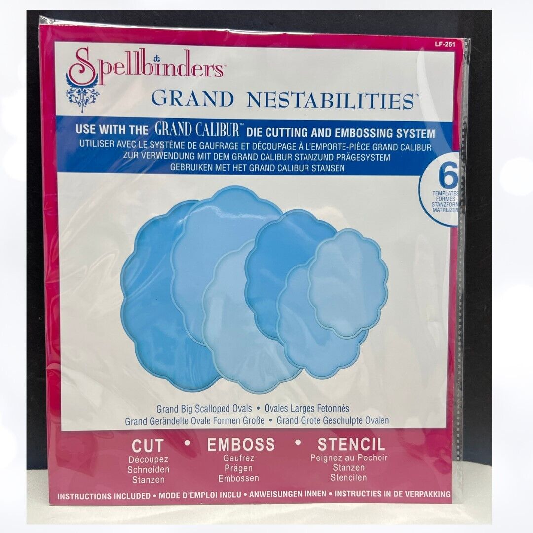 Spellbinders GRAND BIG SCALLOPED OVALS Shapes Scallop Nestabilities Dies