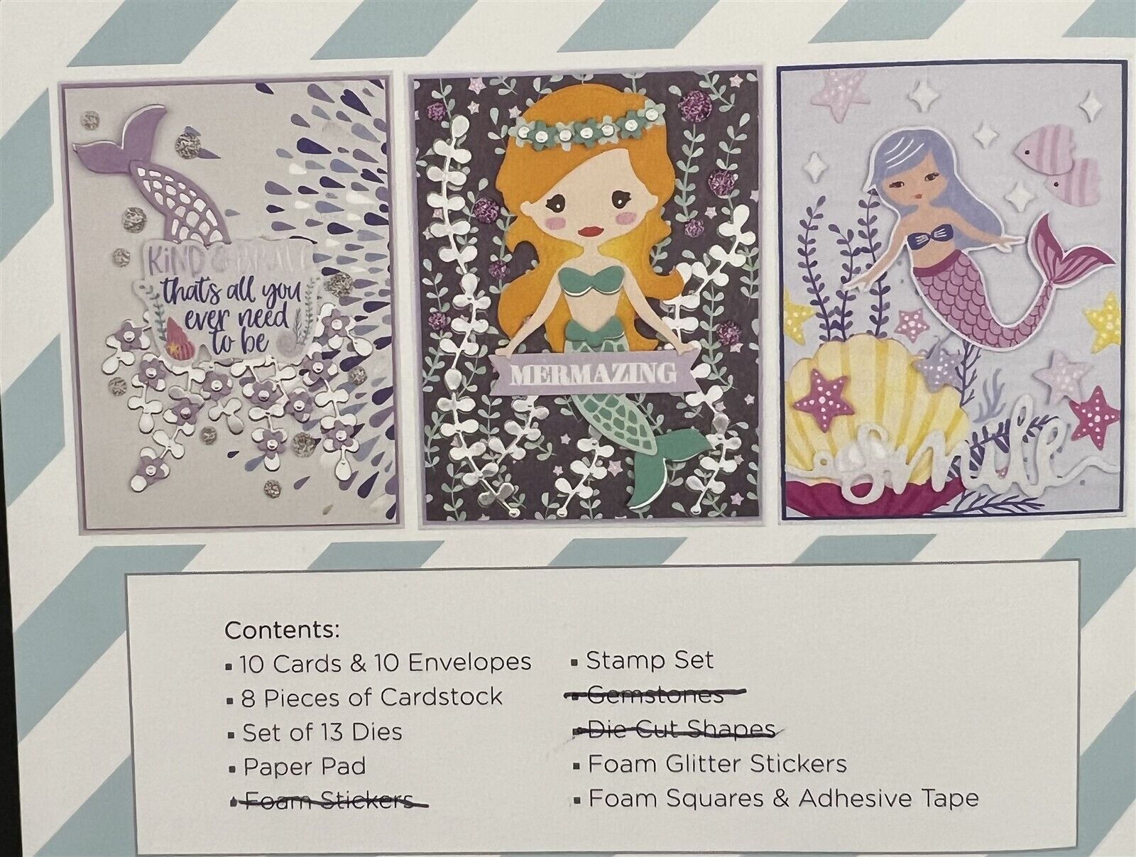 Spellbinders SHELLEBRATE KIT Mermaid Sea Ocean Rubber Stamps Dies Card Kit