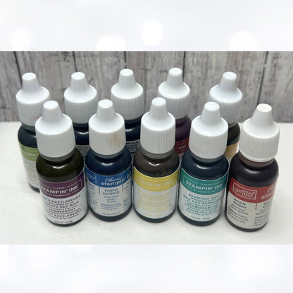 Stampin Up INK REFILLS Stamp Pad Reinkers Lot of 10