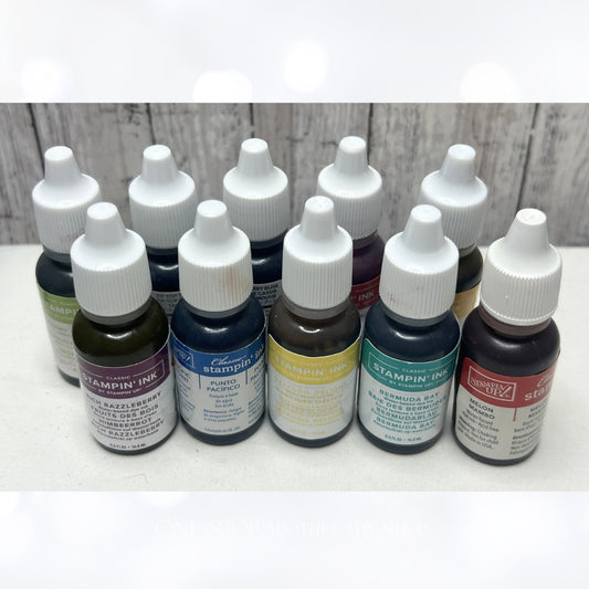 Stampin Up INK REFILLS Stamp Pad Reinkers Lot of 10