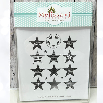 Papertrey Ink MILITARY STARS Rubber Stamps