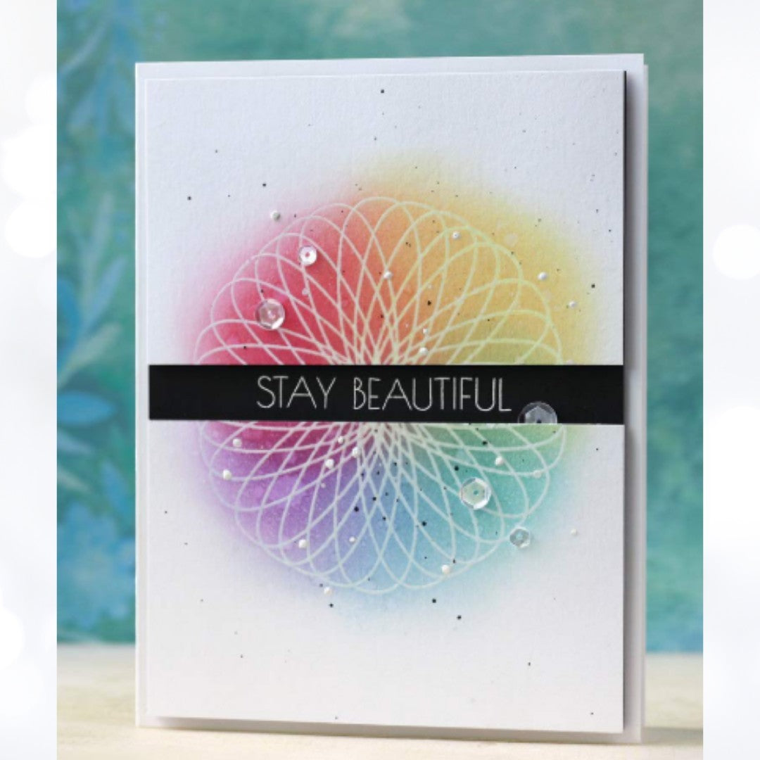 Altenew GEOMETRIC FLOWERS Floral 6x8 Rubber Stamps Dies