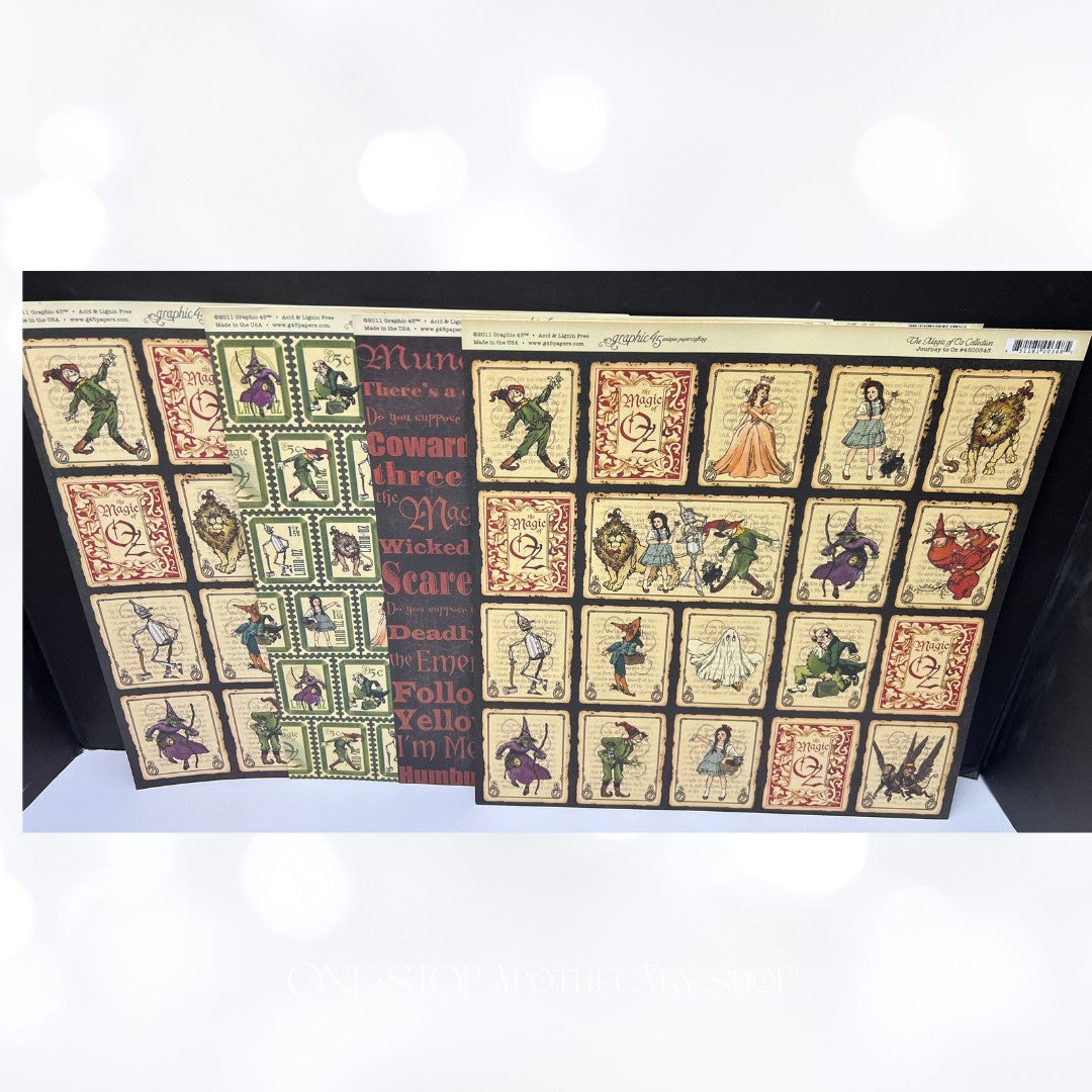 Graphic 45 MAGIC OF OZ Wizard 12x12 Deluxe Collectors Papers Kit