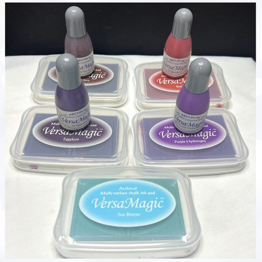 Tsukineko VERSAMAGIC Chalk Ink Pads Refills Reinkers Lot