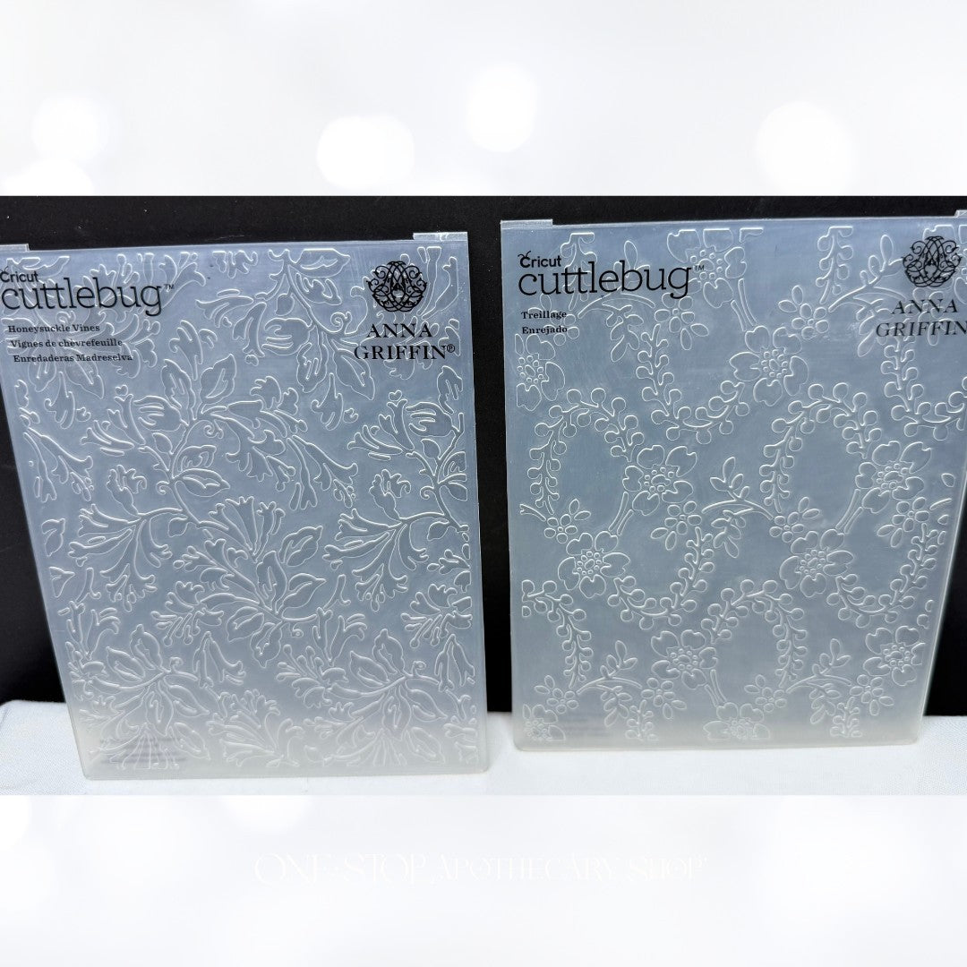 Anna Griffin Trelliage Cherry Blossom Flowers Embossing Folders Lot of 4