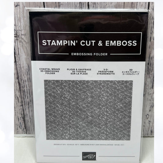 Stampin UP COASTAL WEAVE 3D Embossing Folder