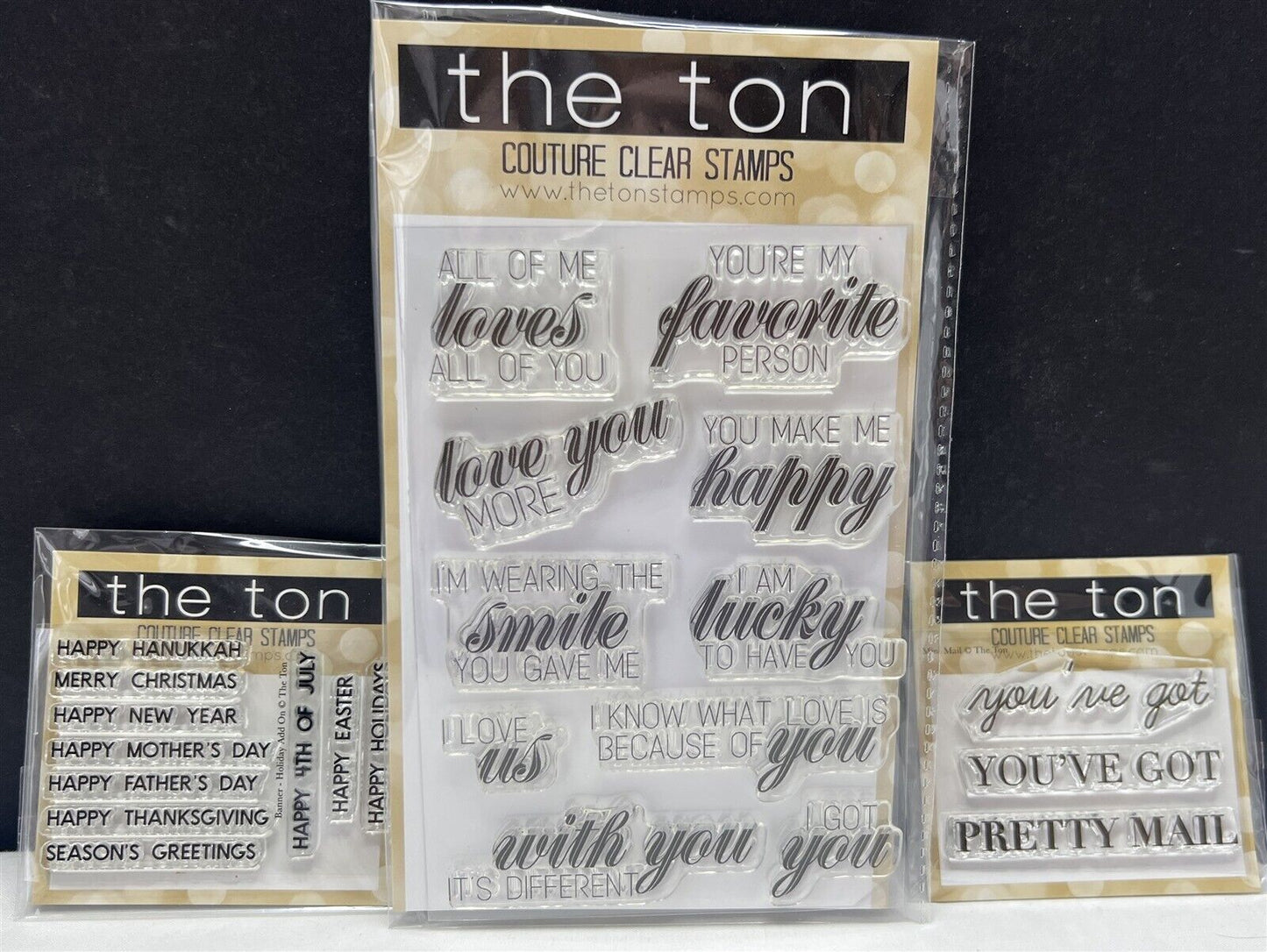 The Ton Stamps FAVORITE SENTIMENTS Greetings Holidays Sayings Rubber Stamps Lot