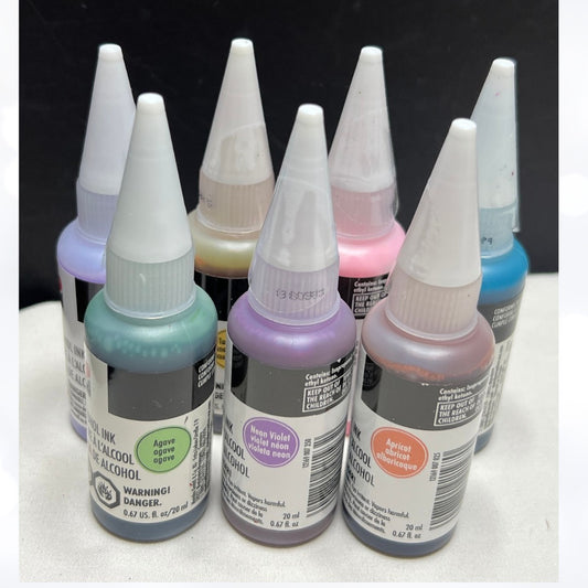 Marabu ALCOHOL INKS 0.67oz Lot of 7