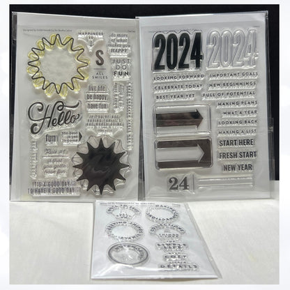 Studio Calico PLANNER Happiness & Plans Rubber Stamps Lot of 3 AS IS**