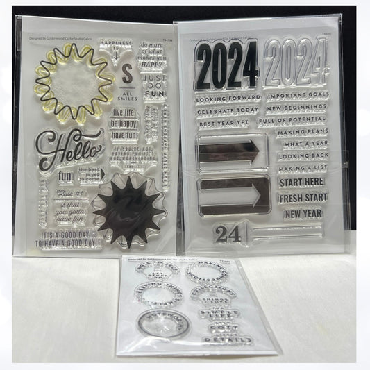 Studio Calico PLANNER Happiness & Plans Rubber Stamps Lot of 3 AS IS**