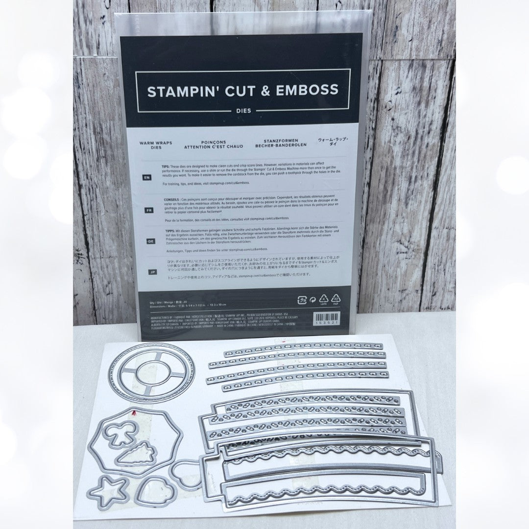 Stampin Up WARM WRAPS Coffee Dies