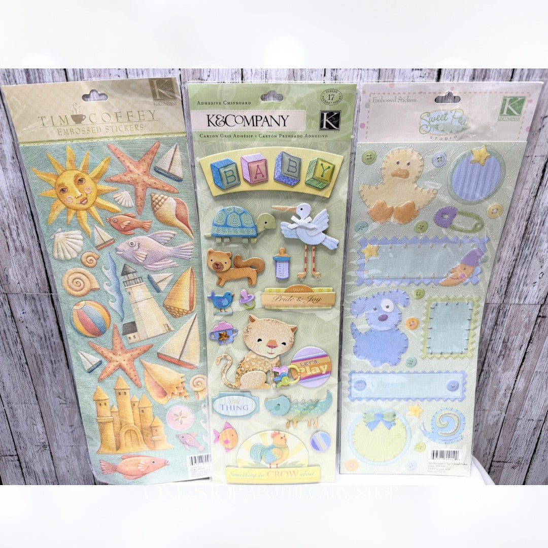 K & Company STICKERS Halloween Baby Cars 12 Inch Lot of 9