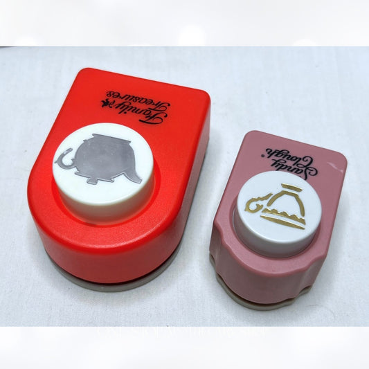 TEA POT Cup Party Punch Paper Punches Set of 2