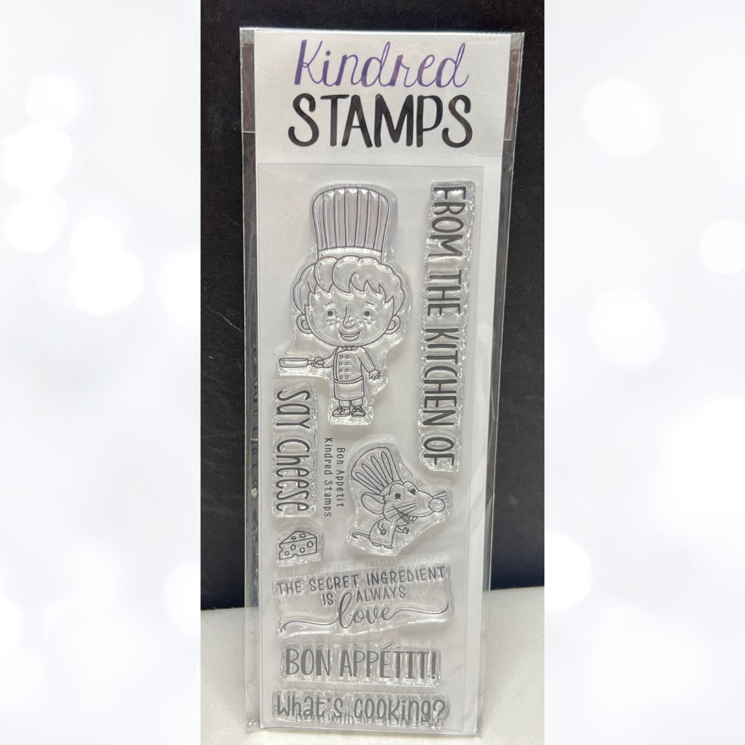 Kindred Stamps BON APPETIT Ratatouille Mice Mouse Disney Rubber Stamps Rare
