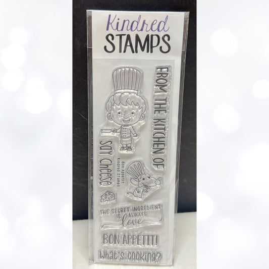 Kindred Stamps BON APPETIT Ratatouille Mice Mouse Disney Rubber Stamps Rare