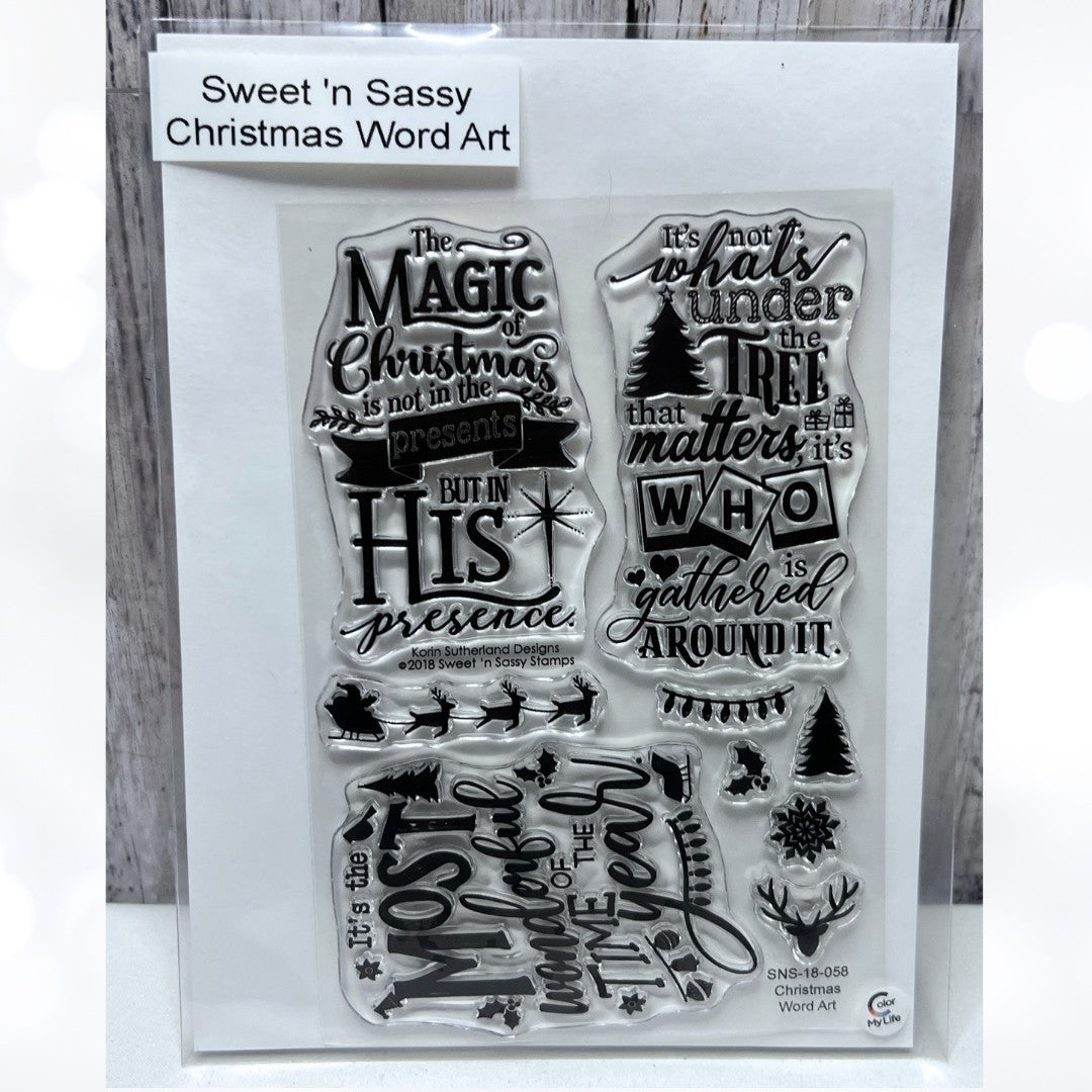 Sweet N Sassy CHRISTMAS WORD ART Bible Journaling Religious Rubber Stamps