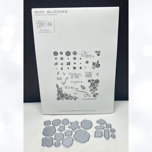 Papertrey Ink MINI BLOOMS Flowers Floral Rubber Stamps & Dies