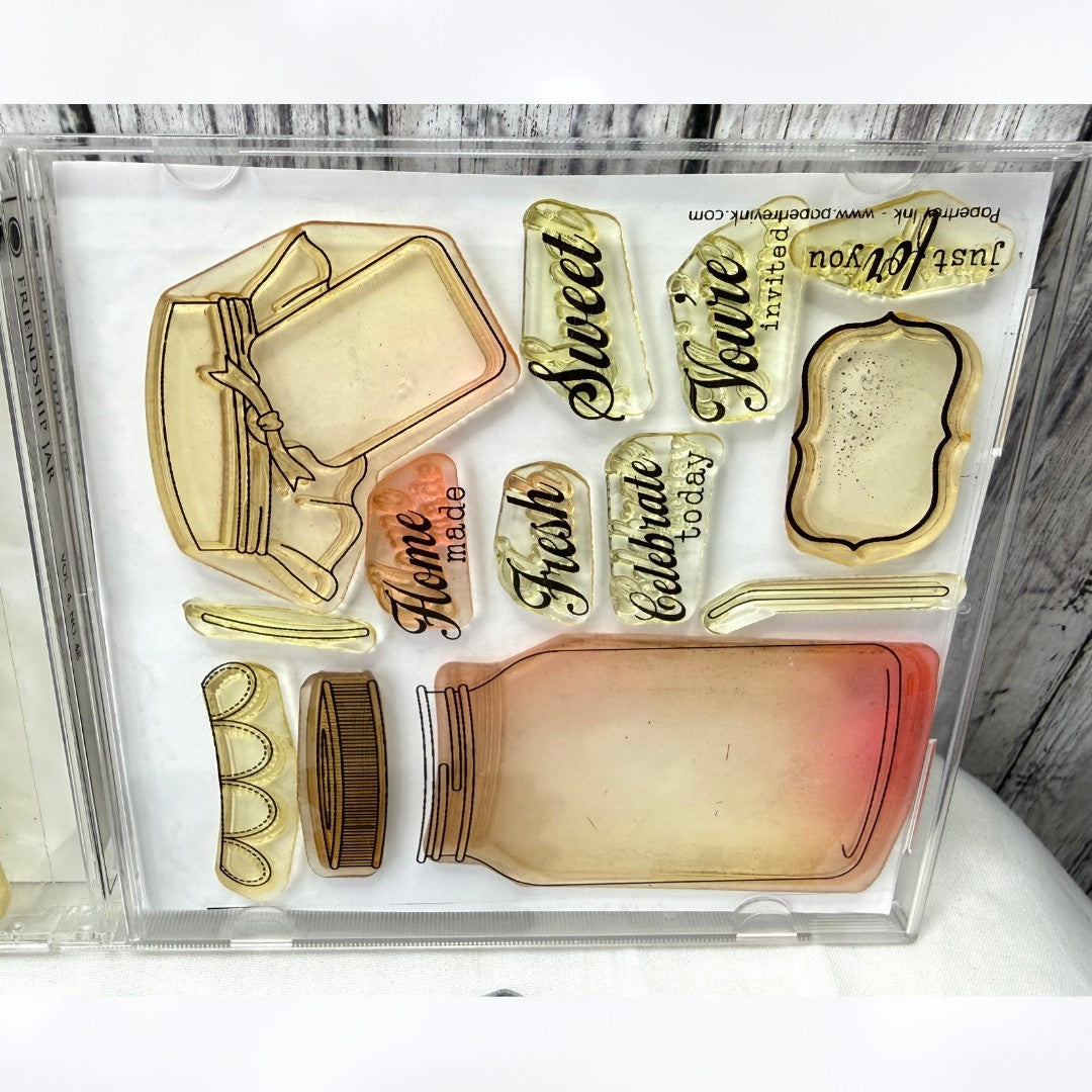 Papertrey Ink FRIENDSHIP JAR Mason Rubber Stamps Dies