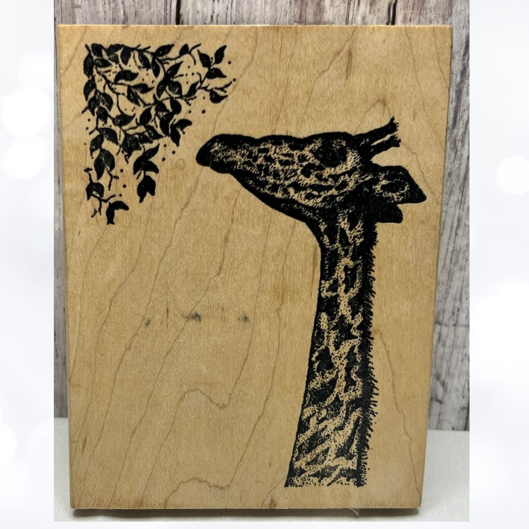 Serendipity Stamps GIRAFFE Zoo Animal Safari Rubber Stamp