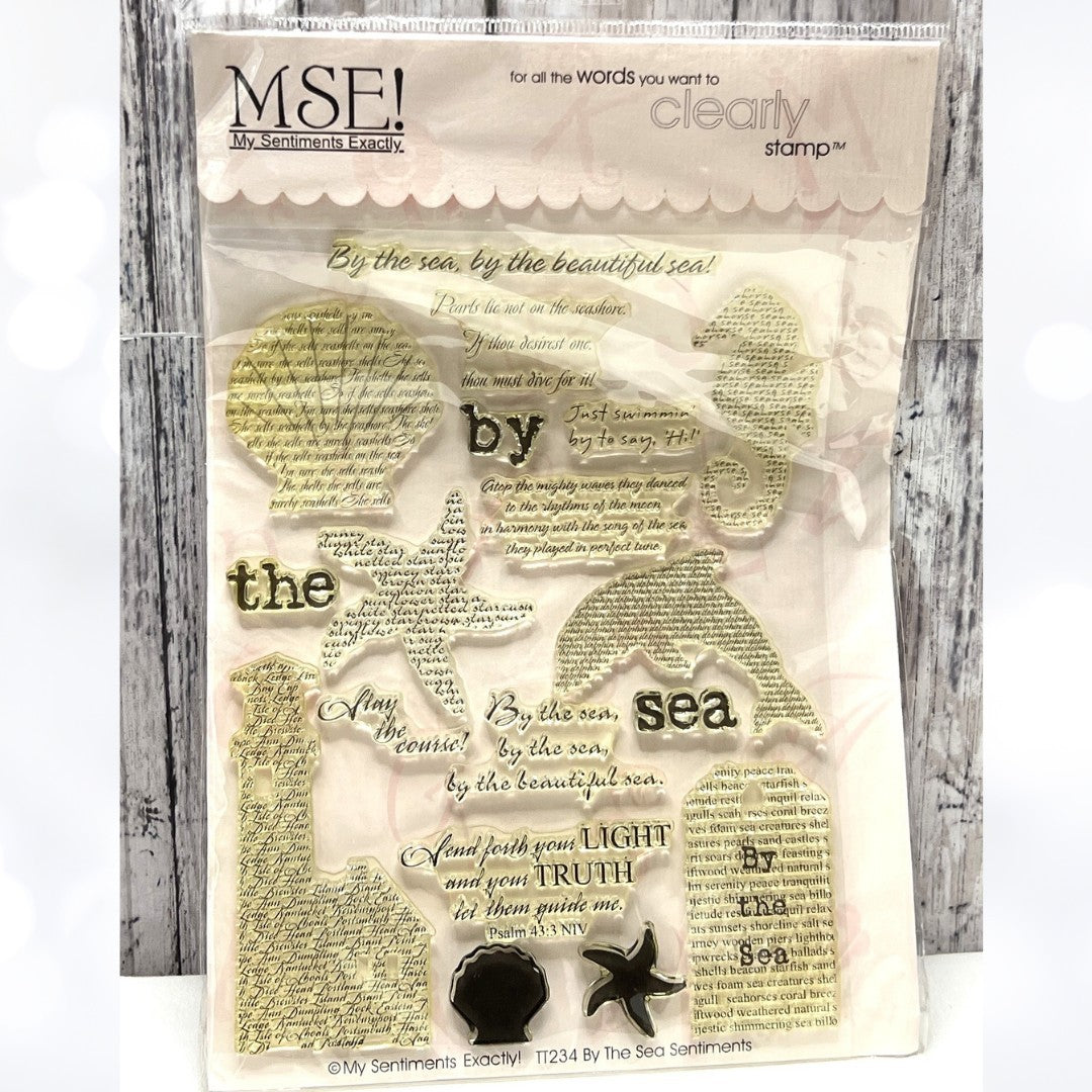My Sentiments Exactly BY THE SEA SENTIMENTS Ocean Beach MSE Rubber Stamps