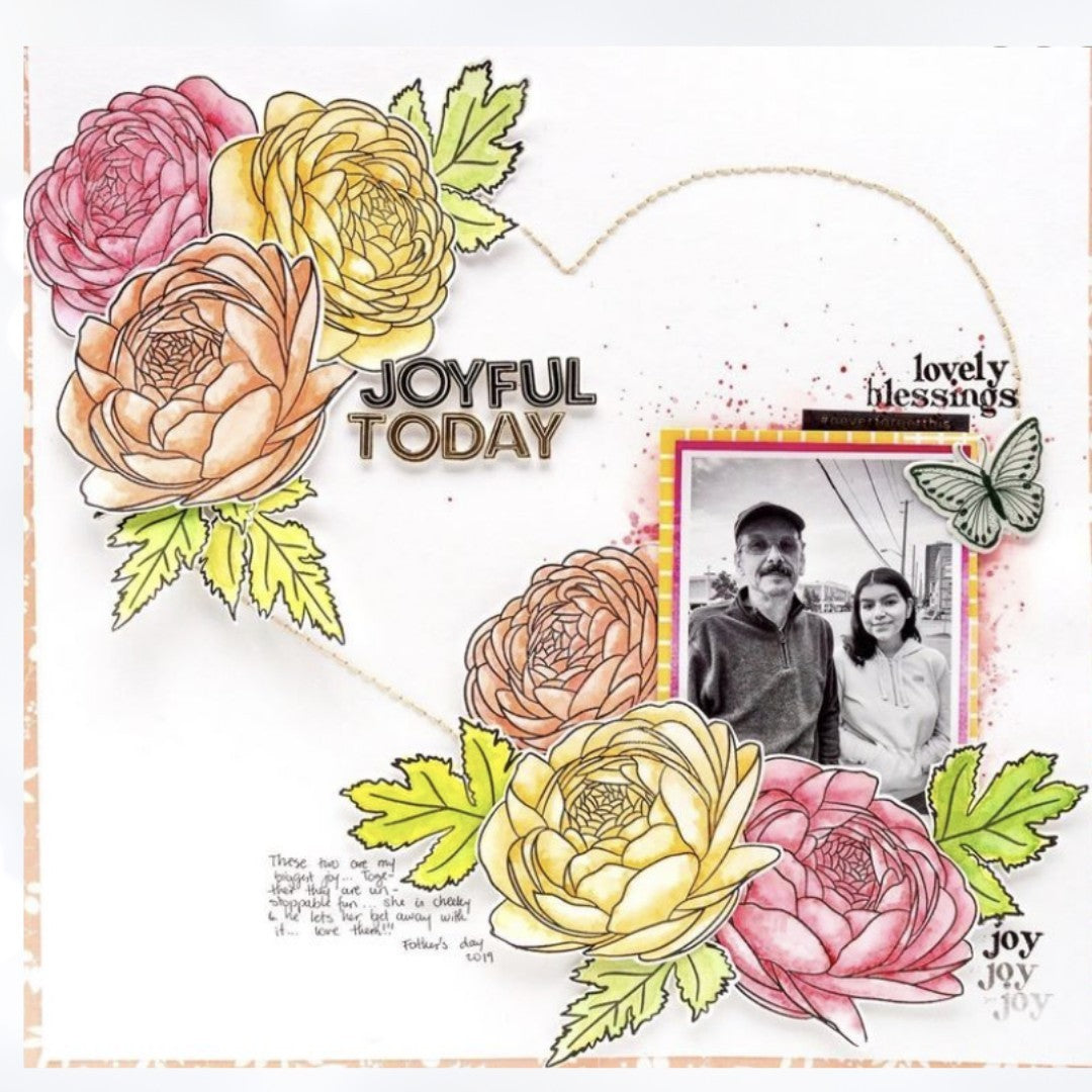 Altenew SWEET NOTHINGS Flowers Floral 6x8 Rubber Stamps Dies Rare