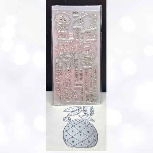 Kindred Stamps UNDERWATER BUDDIES Spongebob Pineapple Rubber Stamps Dies