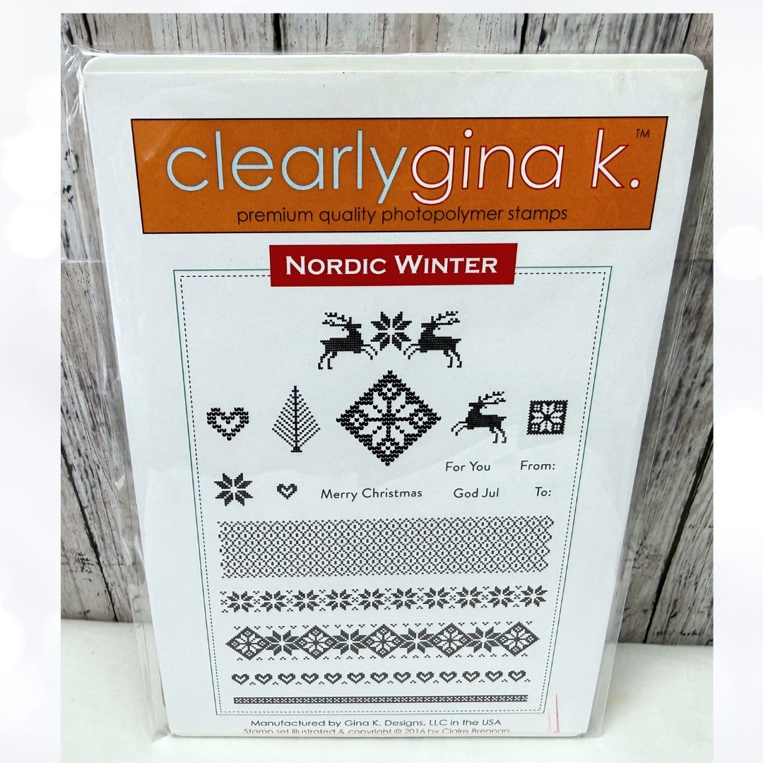 Gina K Designs NORDIC WINTER Christmas Rubber Stamps