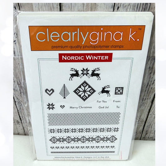 Gina K Designs NORDIC WINTER Christmas Rubber Stamps