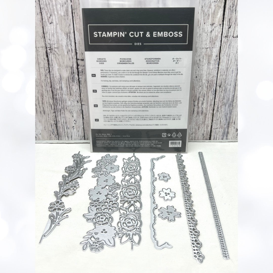Stampin Up ORNATE BORDERS Dies AS IS**
